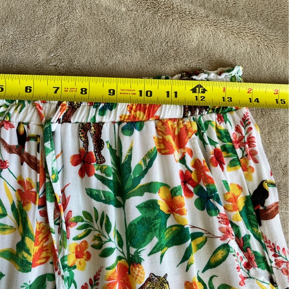 Jane & Delancey Tropical Print Wide Leg Palazzo Pants - Picture 9 of 12
